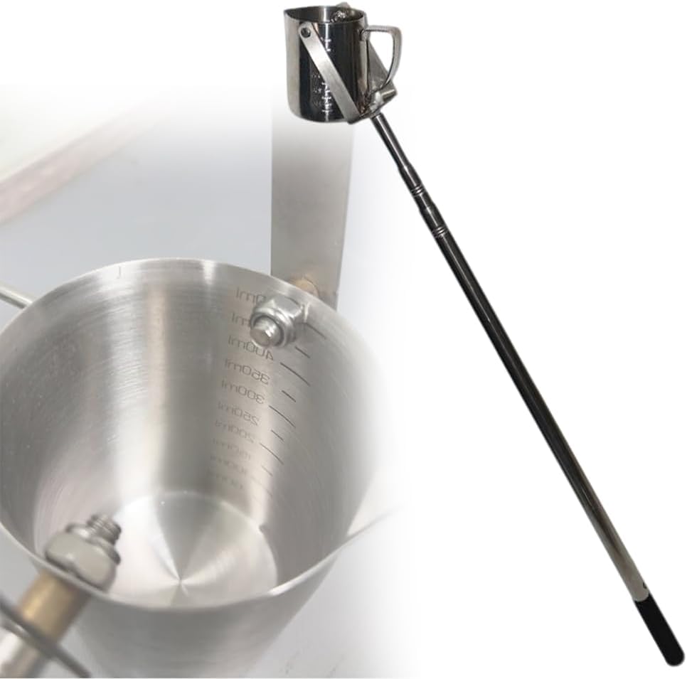 Stainless Steel Telescopic Water Sampler Dipper with Graduated Spout 500/1000ml Pendulum Beaker Sampler Ladle Water Sampling Pole Sampler Rod,1000ml,3.2~8.2ft/0.98~2.5m
