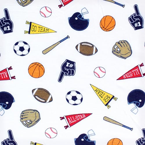Image of Hudson Baby Unisex Baby Cotton Toddler Pillow Case, Sports Fan, One Size