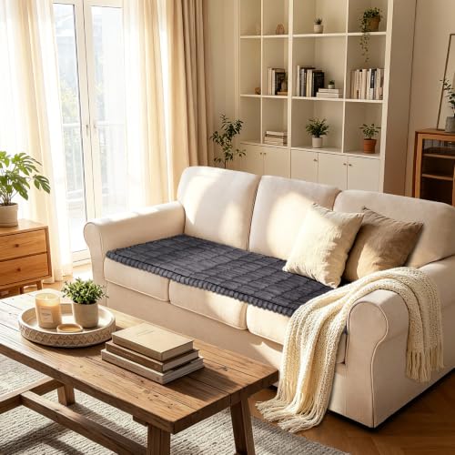 U-NICE HOME Non-Slip Couch Cover for Dogs Fuzzy Sofa Protector 27.6''x70'' - Image 2