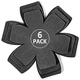 Felt Pot and Pan Protectors - Set of 6 and 3 Different Sizes Felt Pan Protectors for Stacking, Larger & Wider Pot and Pan Protectors, Pan Separators Protectors, Pot Separators for Stacking, Deep Gray