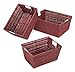 Whitmor 6500-1959 Rattique Storage Baskets, Red, Set of 3