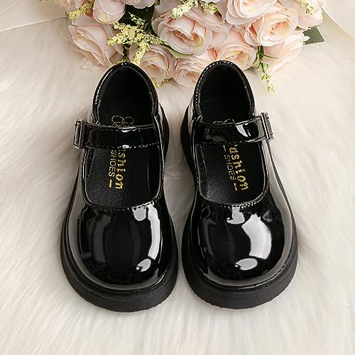 Oamico Toddler Girls Dress Shoes Loafers School Uniform Mary Jane Flats Thick Non-Slip Sole Casual Shoe (Toddler/Little Kids)4
