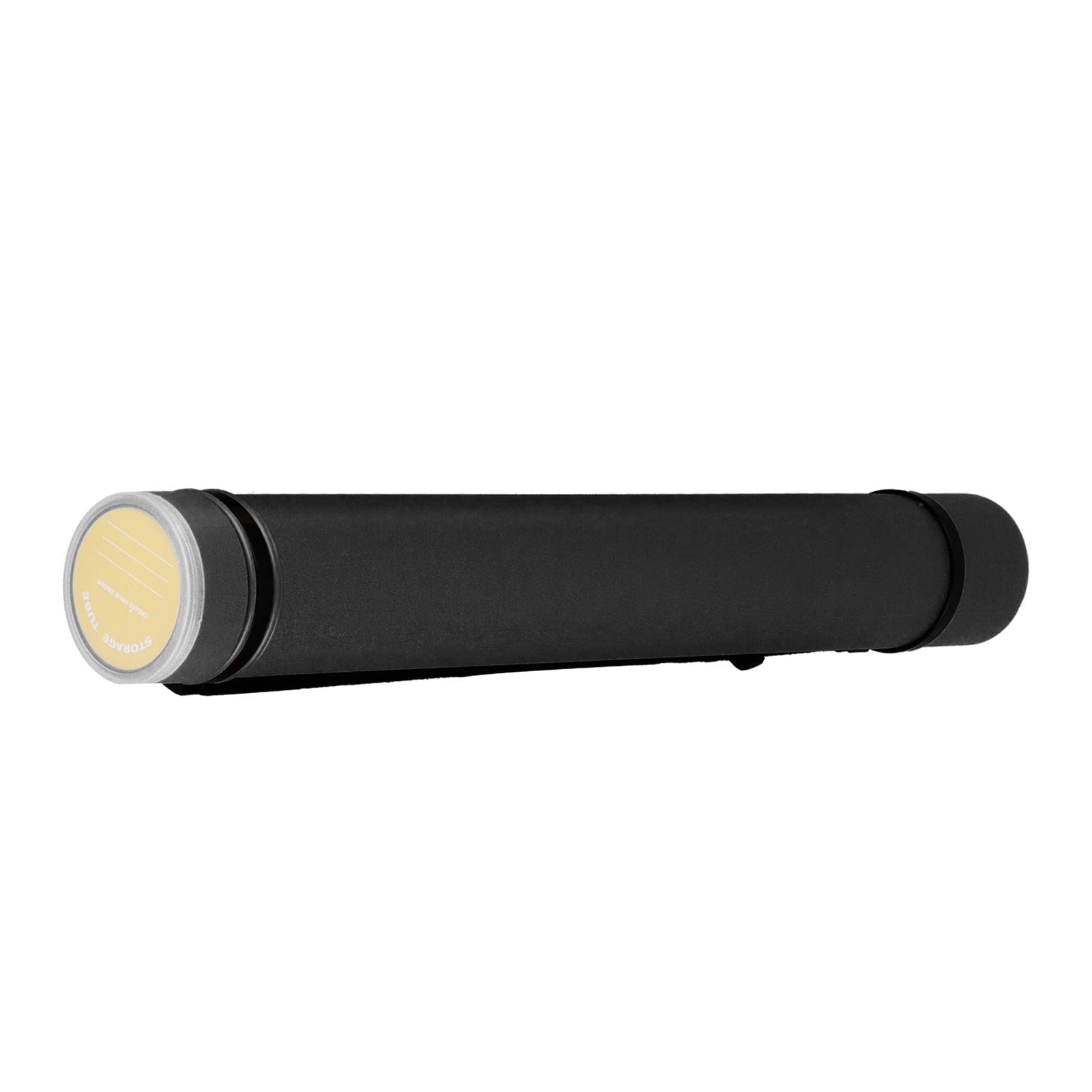 Pilipane Tubo para carteles, tubo para carteles para documentos portátil, antigolpes, impermeable, de gran capacidad, expandible, para almacenamiento, plástico, de 24,6 x 3,3 pulgadas a (Negra)