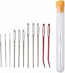 12PCS Large Eye Yarn Needles, Blunt Tapestry Needles with Storage Bottle, Bent & Straight Stainless Steel Sewing Needles for Knitting, Crochet, DIY Crafts (3 Sizes : 2.75/2.3/2 in)
