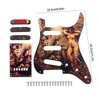 wueiooskj Pickguard Scratchplate Pickup Cover Pièces de guitare électrique Tremolo Bridge - Les Beatles, Paul McCartney, John Lennon, RIngo Starr, George Harrison wueiooskj Pickguard Scratchplate Pickup Cover Pièces de guitare électrique Tremolo Bridge – Image 3