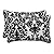 Pillow Perfect Damask Indoor/Outdoor Accent Throw Pillow, Plush Fill, Weather, and Fade Resistant, Lumbar - 11.5" x 18.5" , Black/Ivory Essence, 2 Count