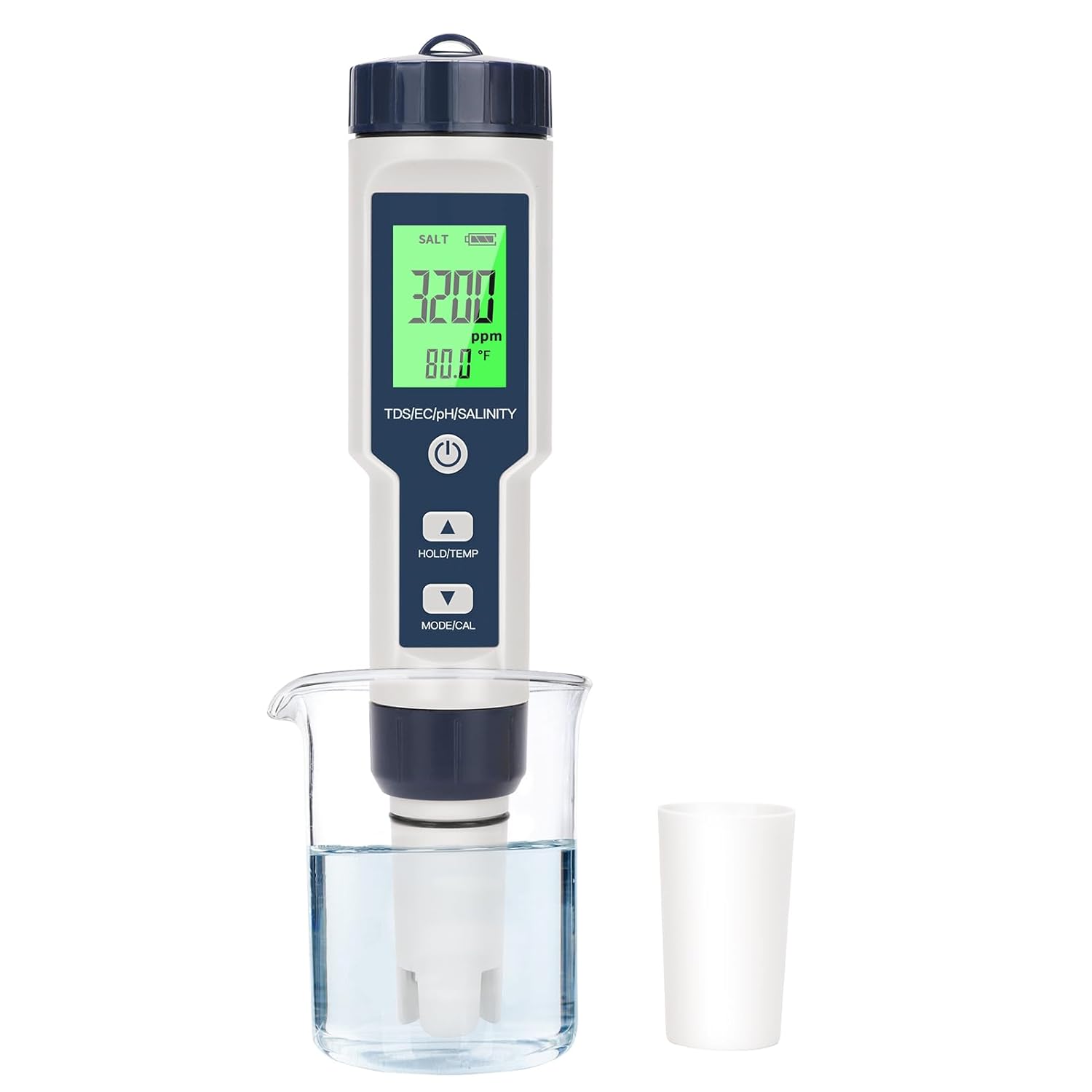 2026 NEW 5 in 1 Pool Salt Tester,Accurate and Reliable,Salinity, pH Meter, EC, TDS, and Temperature;Digital Pool Water Tester.Salt Tester for Saltwater Pool,Used for Pool Salt and hydroponic Plants