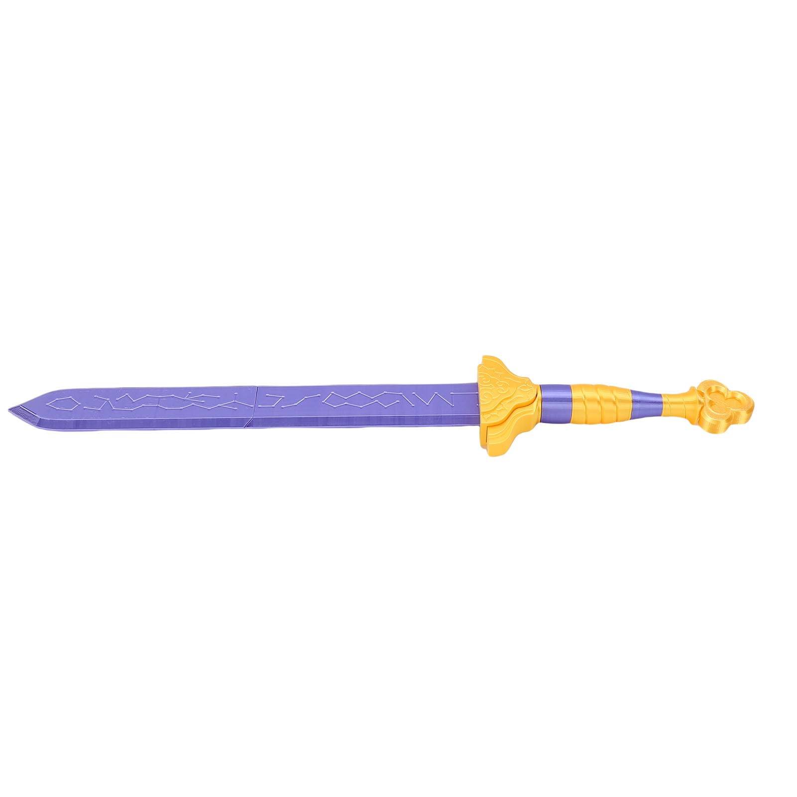 Espada de Juguete Impresa en 3D para Disfraz Cosplay, PLA Amarillo y Azul