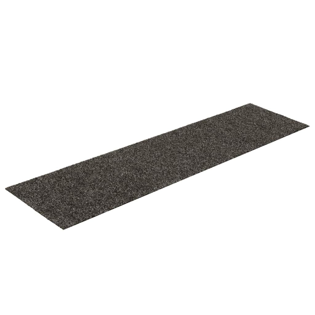 vidaXL Maty na schody samoprzylepne 30 szt. 76x20 cm Antracytowe
