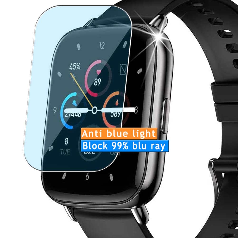 Vaxson 3-Pack Anti Blue Light Screen Protector, compatible with YAUNLEL Youngzuth Helalife Masoco UM68 UM68T 1.69" smart watch smartwatch, TPU Guard Film Sticker [NOT Tempered Glass] New