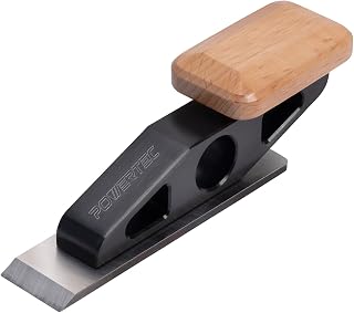 POWERTEC 72162 Chisel Plane Flat Blade - Compact Woodworking Tool for Plug Trimming, Joinery Cleanup & Edge Finishing