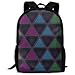 Produktbild Bunter Dreieck-Diskurs-Unisex-Rucksack für Erwachsene, Schulsport-Büchertaschen, robuste College-Laptop-Computer-Umhängetaschen, leichte Reisetaschen