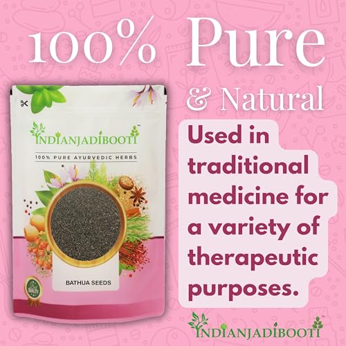 Image of IndianJadiBooti Pure Bathua Seeds (Chenopodium Album) | Lamb's Quarters | Traditional Ayurvedic Superseed for Digestive Harmony, Systemic Cleansing & Vitality, 400 Grams | (Pack Of 2)
