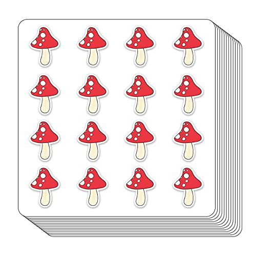Mushroom Planner Stickers, 0.5in Monthly Scrapbooking Kids DIY Arts Crafting