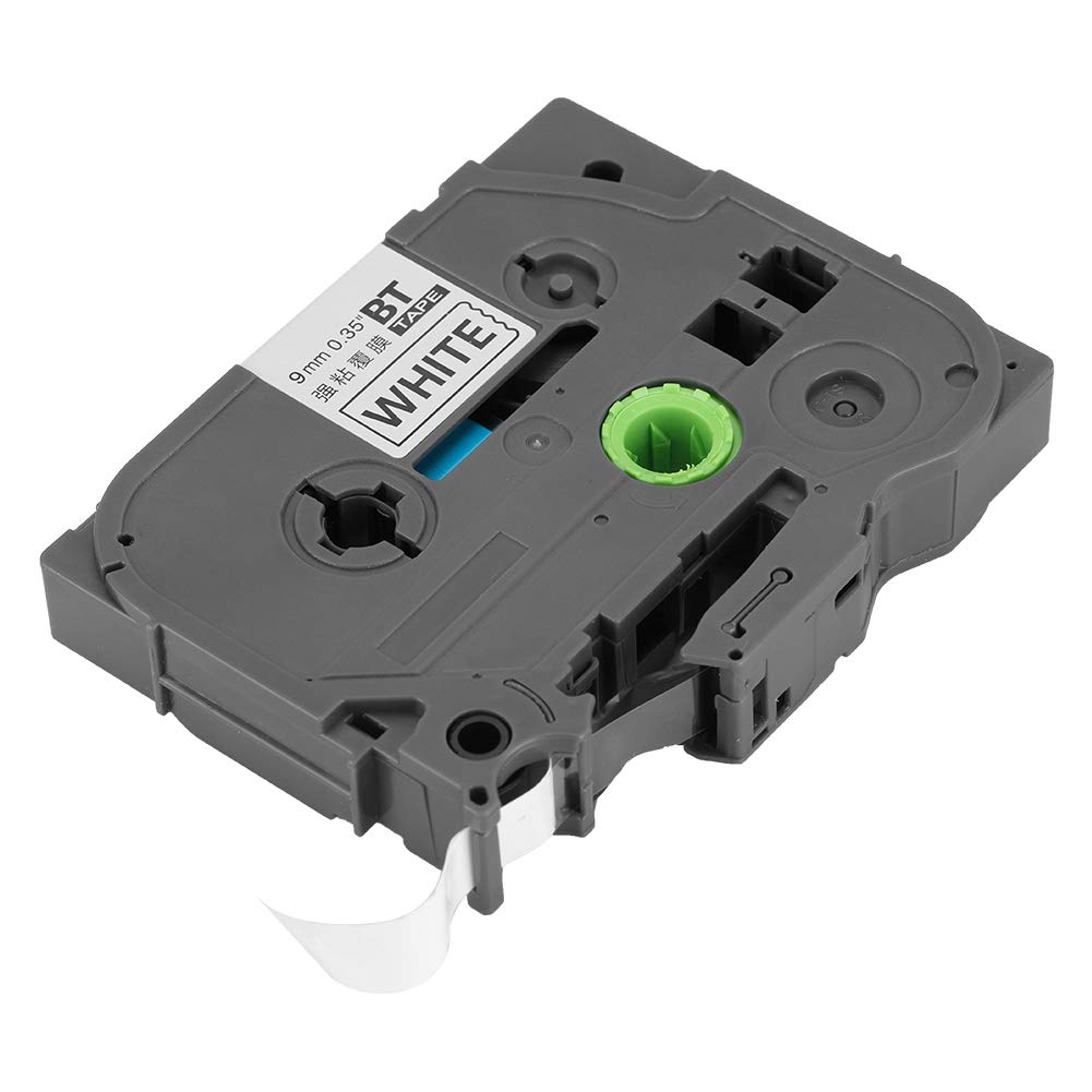 9mm Practical Black On White Durable Compatible TZ-221 Laminated Color Tape, Sticker Heat Shrinkable Tube