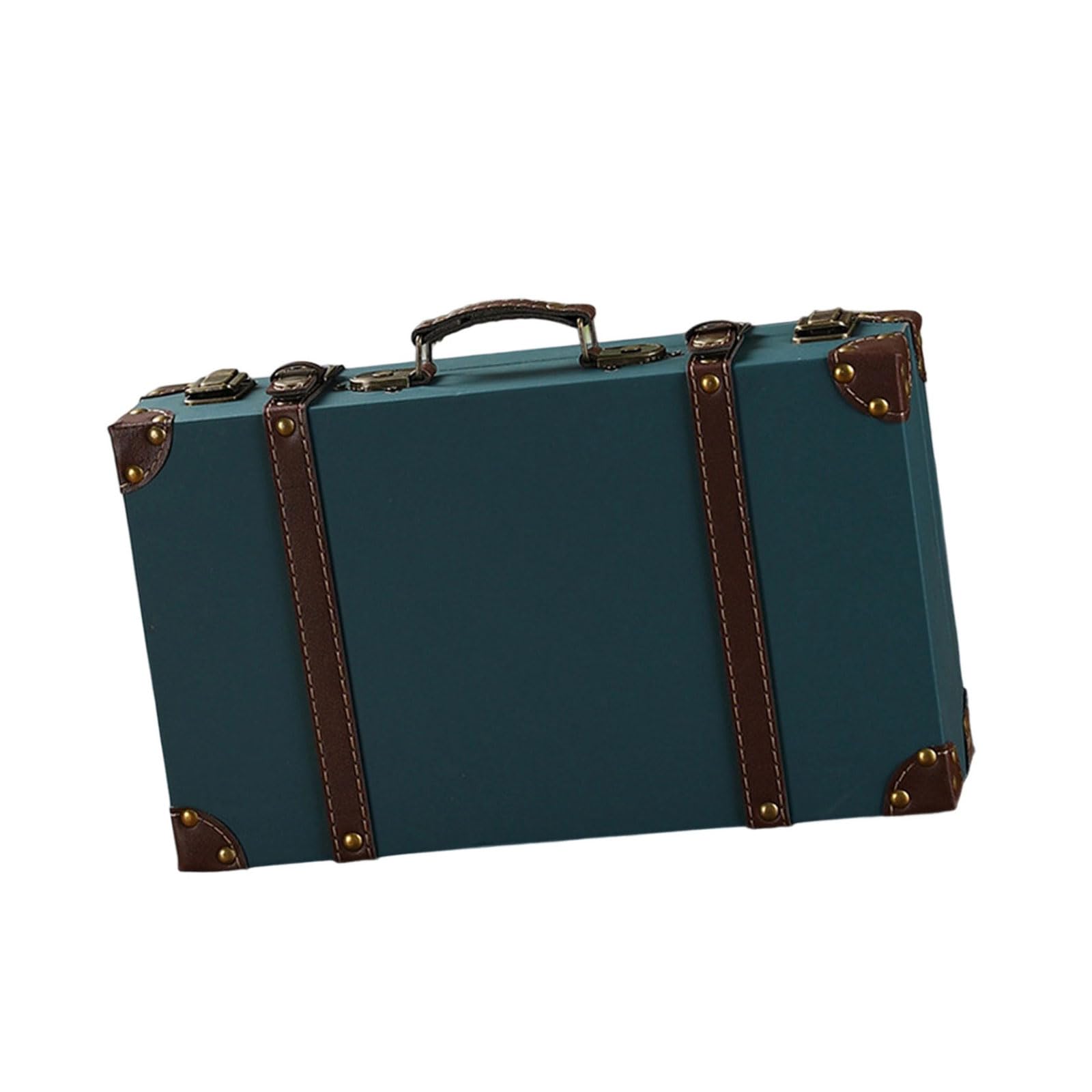 Kelisdi A Classical Leather Suitcase Organizers With Spacious Interior Ergonomic Handle Trunk Organizers For Household Items European Styles Storage Box