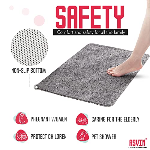 Asvin Soft Textured Shower Mat Non Slip Anti Mould For Inside Shower & Bath (24 Inchx16 Inch Inch) Phthalate Free Rubber Loofah Bathroom Mats For Slippery Surfaces And Wet Areas thumb #6