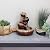 Sunnydaze Tiered Vessels 10-Inch Indoor Ceramic Tabletop Fountain - Electric Submersible Pump with Adjustable Flow Brown