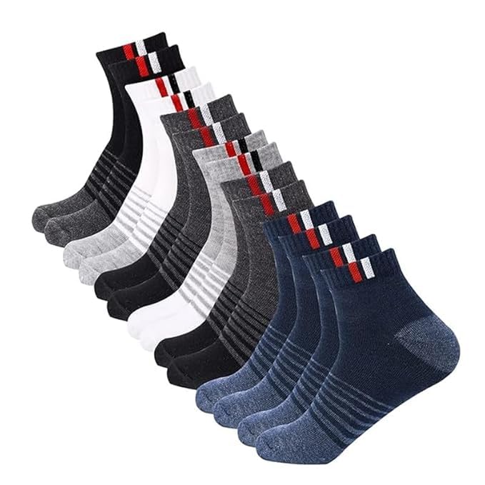 Super Multicolor Cotton Ankle Length Socks for Men – Durable Socks Combo for Running, Gym, and Everyday Wear, Stylish and Comfortable Men’s Socks for Active Lifestyles - Pack of 7 (Model-Super)-image-12