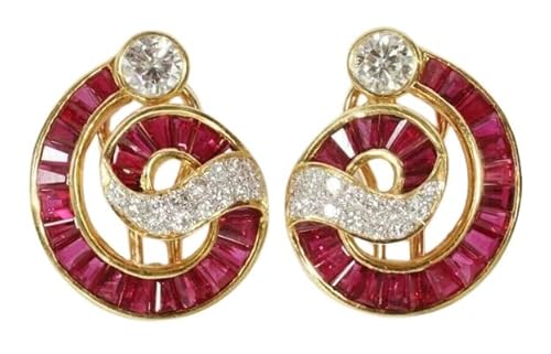 3Ct Baguette Cut Simulated Red Ruby and White Diamond Fashionble