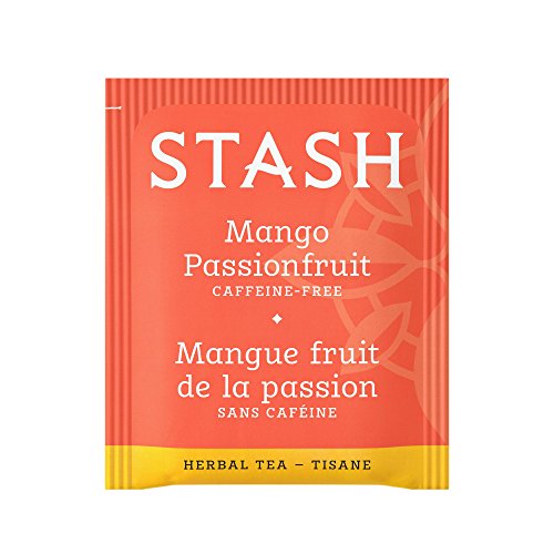 Image of Stash Tea Mango Passionfruit Herbal Tea - Naturally Caffeine Free, Non-GMO Project Verified Premium Tea with No Artificial Ingredients, 20 Count (Pack of 6) - 120 Bags Total