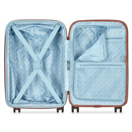 Image of DELSEY PARIS Juliette 55 cms Small Cabin ABS /Polycarbonate Hard Sided 8 Wheels and Expandable Spinner Suitcase /Trolley Bag for Travel with TSA Lock- Sage Green