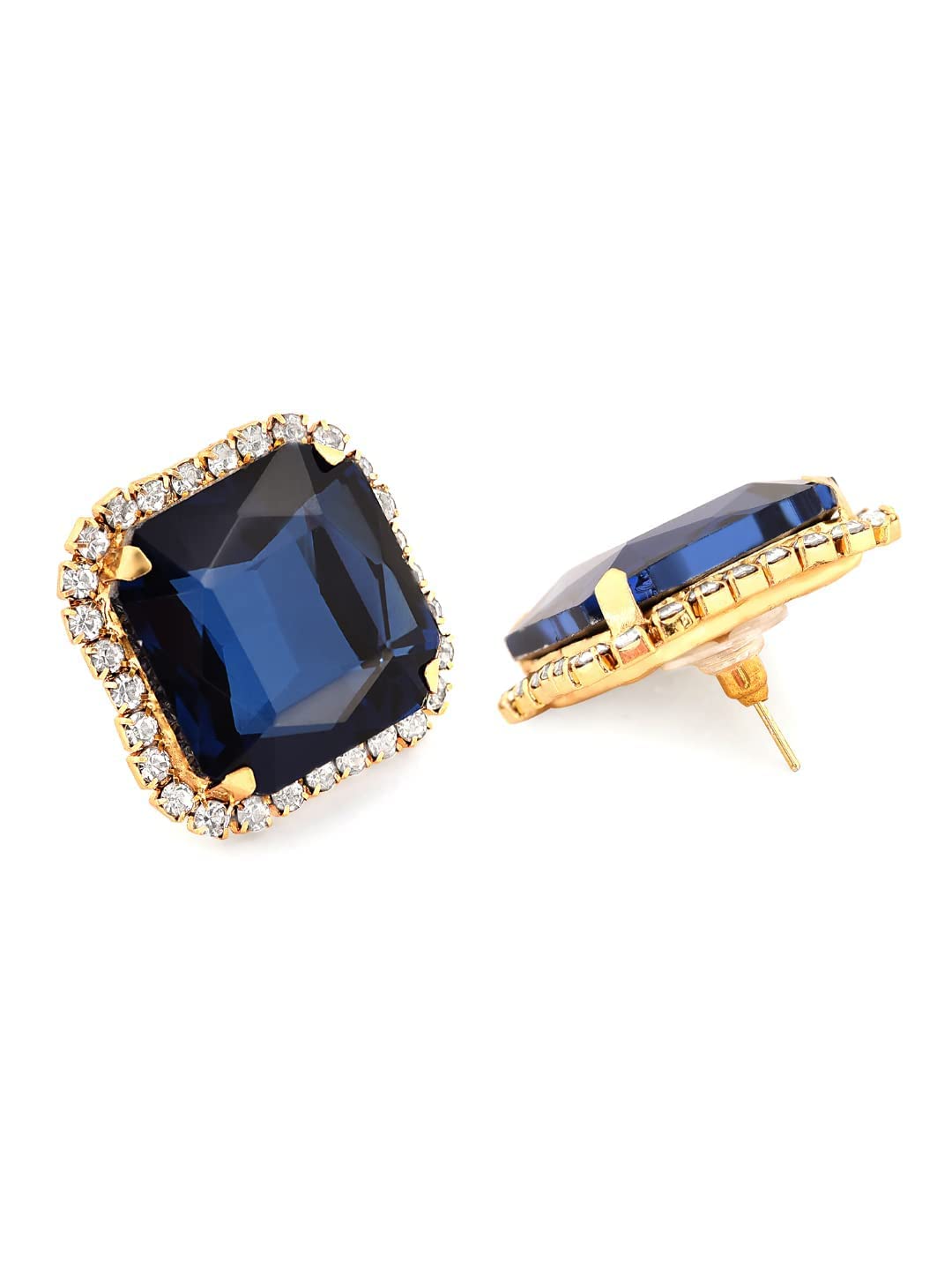 Stone & Diamonds Fusion Stud Earring For Women
