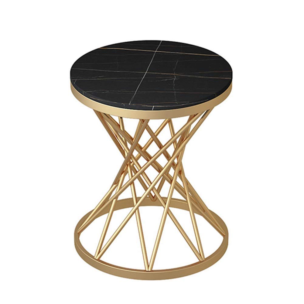 Table basse ronde pour salon et chevet de chambre en ardoise 60cm