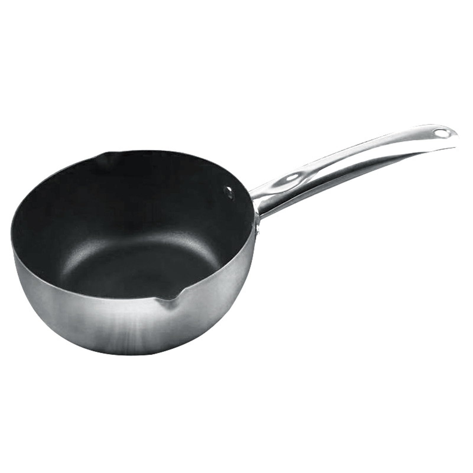 Roestvrijstalen Steelpan, Anti-aanbaksoepkookpot met Deksel Kleine Melkpan voor Restaurant Thuiskeuken (14 cm Roestvrijstalen Steelpan, Anti-aanbaksoepkookpot met Deksel Kleine Melkpan voor Restaurant Thuiskeuken (14 cm