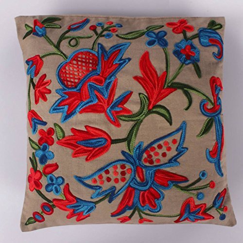 Embroidered cushion cover 16x16 inches **Free Delivery