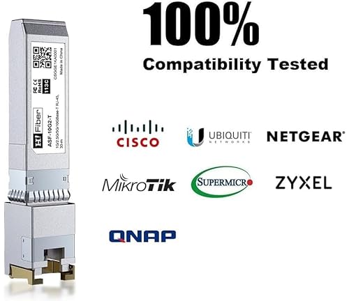 4 Stück, 10Gb SFP+ RJ45 Transceiver, 10GBase-T Modul, Marvell 113C-Chip, 10G/5G/2.5G/1.25G Multi-Rate, Kompatibel mit Cisco SFP-10G-T-S,Ubiquiti UF-RJ45-10G,UniFi,Meraki,MikroTiK,Supermicro..., 30m