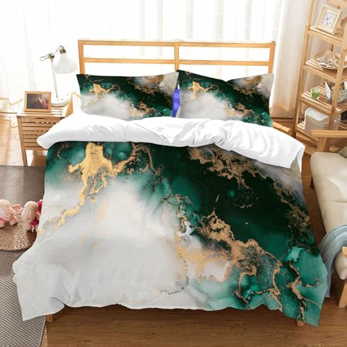 NIOYNJIS Ropa de Cama. Cubierta de Gran Comodidad,Hecha de algodón 100% Suave y Delicado,Muy amigable con la Piel,Arte Abstracto con Tinta de mármol de una Exquisita Pintura Original para u,178x208cm