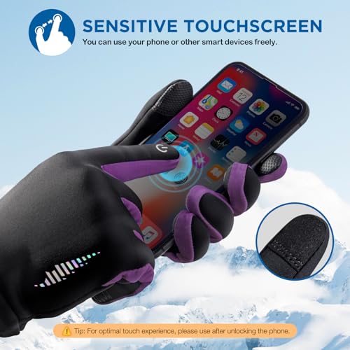Image of SIMARI Kids Winter Gloves Touchscreen Water-Resistant Warm Thermal for Boy Girl Toddler Cycling Running Ski Snow Cold Weather