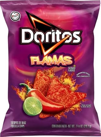 Doritos Tortilla Chips, Flamas, 7.625 oz