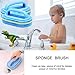 2pcs Brushes for Kitchen Bathroom and Toilet Sponge Brush with Handle for Easy Ceramic