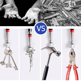 Calamita Potente 1 Pezzi,Strumento Magnetico Flessibile 15LB, Calamita Telescopica,Portatile Pinza Magnetica Pieghevole Potente, Pinza Raccogli Oggetti,Chiavi e Parti Di Automobili