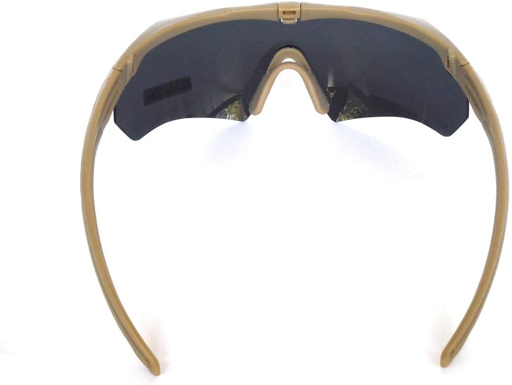 Tactical Combat Glasses For Men - Shooting Glasses - 3 Color Polycarbonate Replacement Lens Multi Selection
