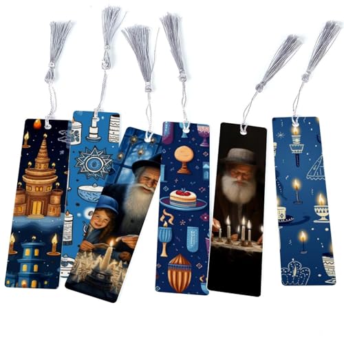 Marque-pages Hanoukka uniques avec pompons pour livre et cadeau liseur