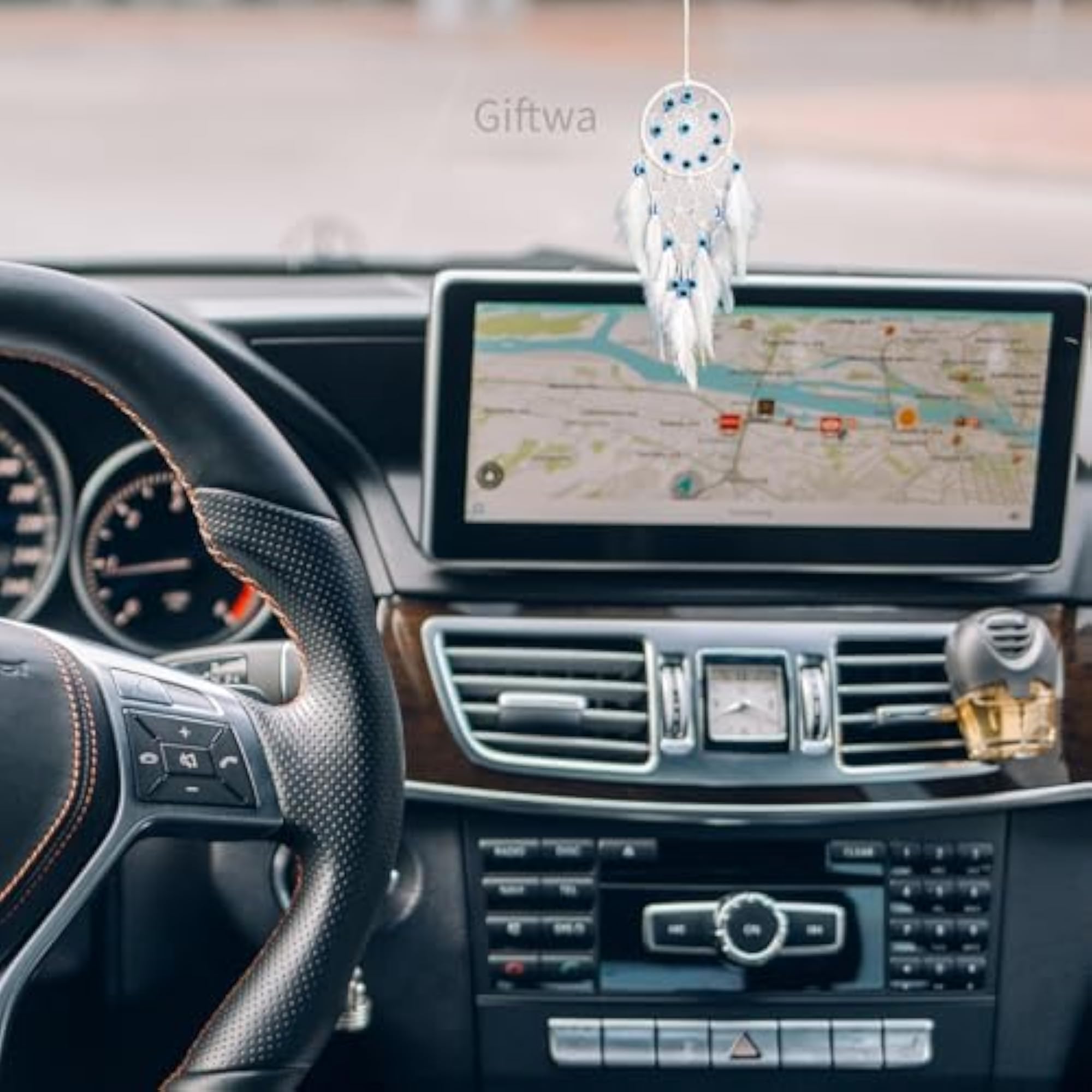 Evil Eye Dream Catcher for Car Mirror Hanging