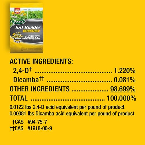 image for Scotts Turf Builder Weed and Feed5, Weed Killer Plus Lawn Fertilizer, 