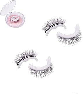 Glazy Boo False Eyelashes, Glazy Boo Eye Lashes, Reusable Adhesive Eyelashes, Self Adhesive Eyelashes Reusable Self Sticking, Reusable Self Adhesive Eyelashes Natural Look, No Glue Eyelashes (2pairs,2)