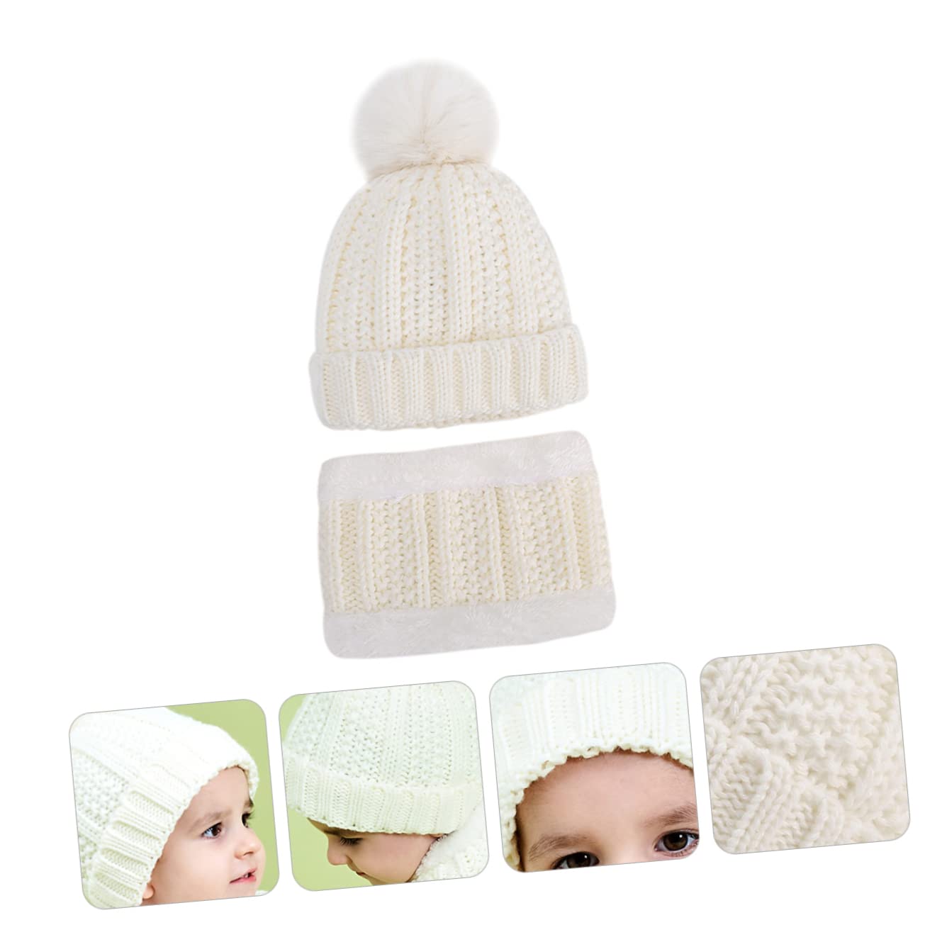 Homoyoyo Gorro Bufanda Sombrero y Adorable para Bebés para Color