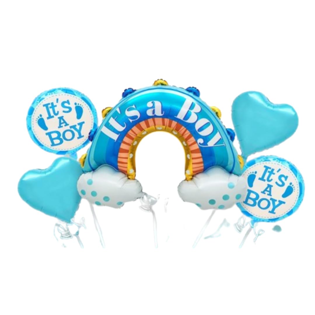 Wanna Party Its a Rainbow Set-Pack of 5 for Its Baby Rainbow| Theme Baby Shower | Baby Shower Decoration Items
