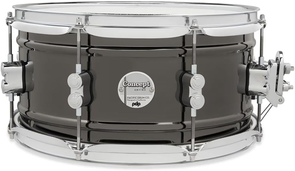 PDP Concept Series Black Nickel Over Steel Snare Drum 6.5"X13"