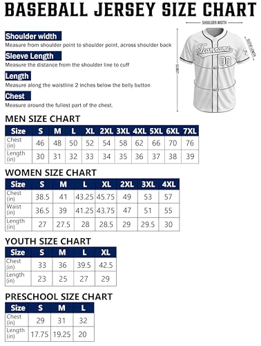 Custom Baseball Jersey – Personalized Name, Number & Logo, Camiseta con botones para Hombre, Mujer, Jóvenes y Niños miniatura 6