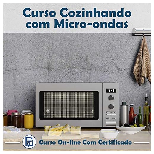 Curso online em videoaula sobre Cozinhando com Micro-ondas com Certificado + 2 brindes
