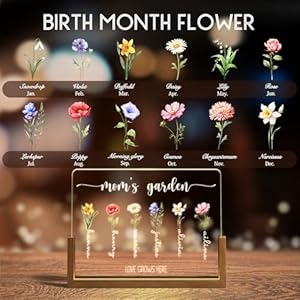 Valentines gifts for mom grandma personalized mothers day gifts customized birth month flower with names personalized grandma birthday gift mom gifts mama gifts nana gifts  urban country home decor