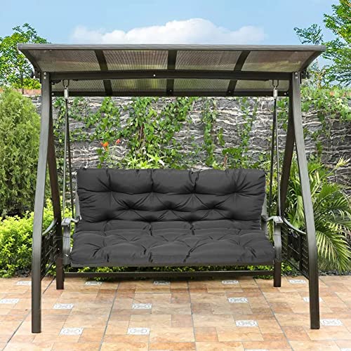 Coussin balancelle 3 places imperméable avec dossier pour mobilier de terrasse