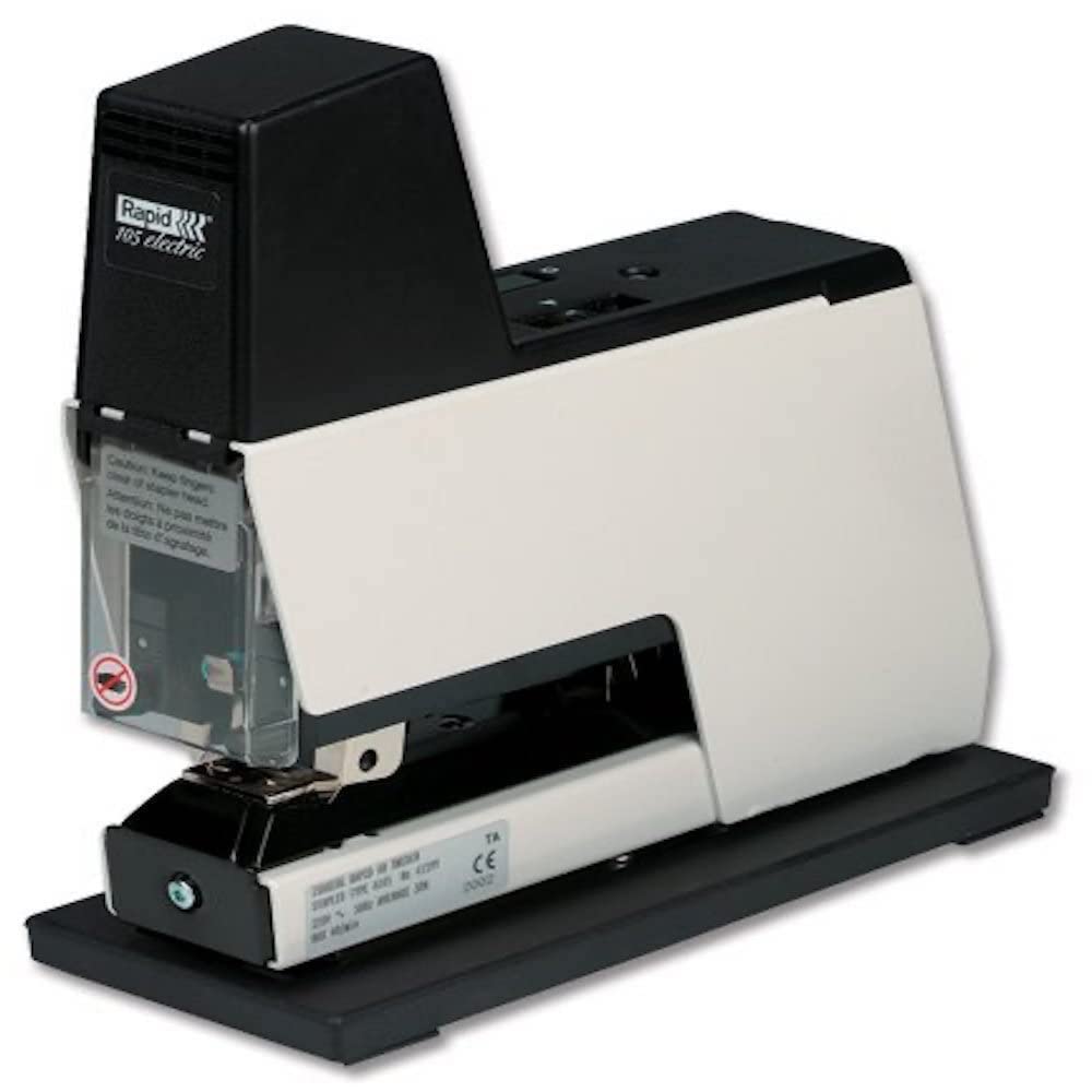 Rapid 105E 10870410 - Grapadora electrónica, color blanco y gris
