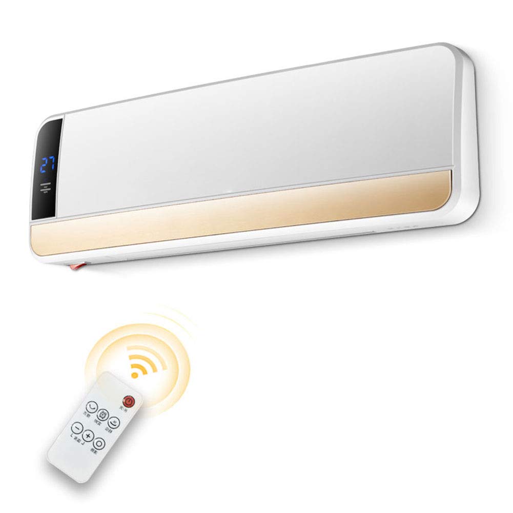 DUCHENGYUAN Home Wall-Mounted Electric Heater, Bathroom IPX2 Waterproof And Energy-Saving PTC Ceramic Fast Heater with Remote Control,8H Timing,Safety Overheating Protection Heating,2000W